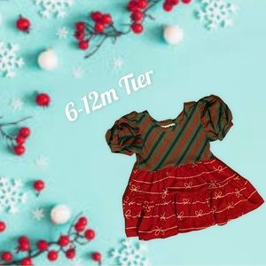 BNWT DotDotSmile Christmas Tier Dress 6-12m